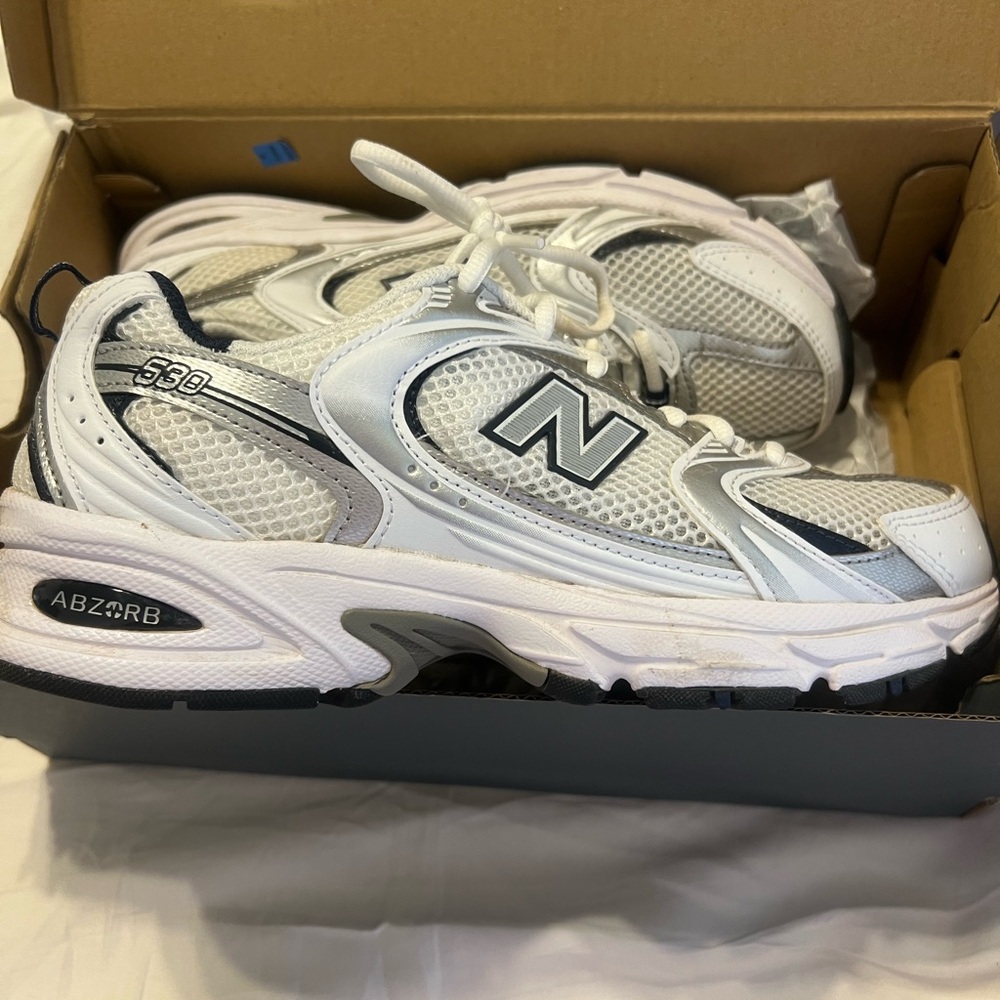 New Balance 530 White and Gray Running Shoes